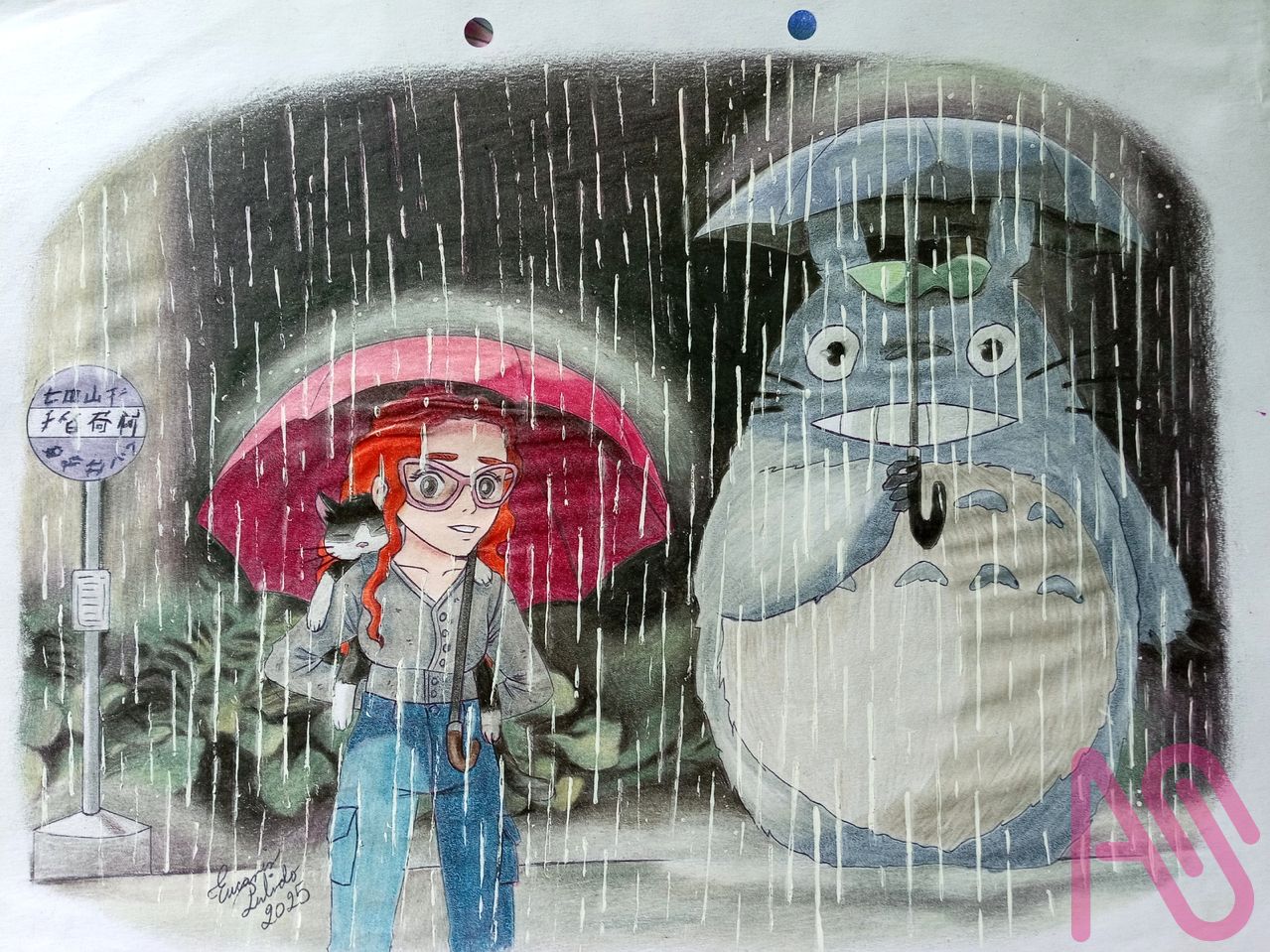 Mi vecino Totoro y yo Illust of Eucaris Art fanart GHIBLI illustration medibang illustrations Totoro analog