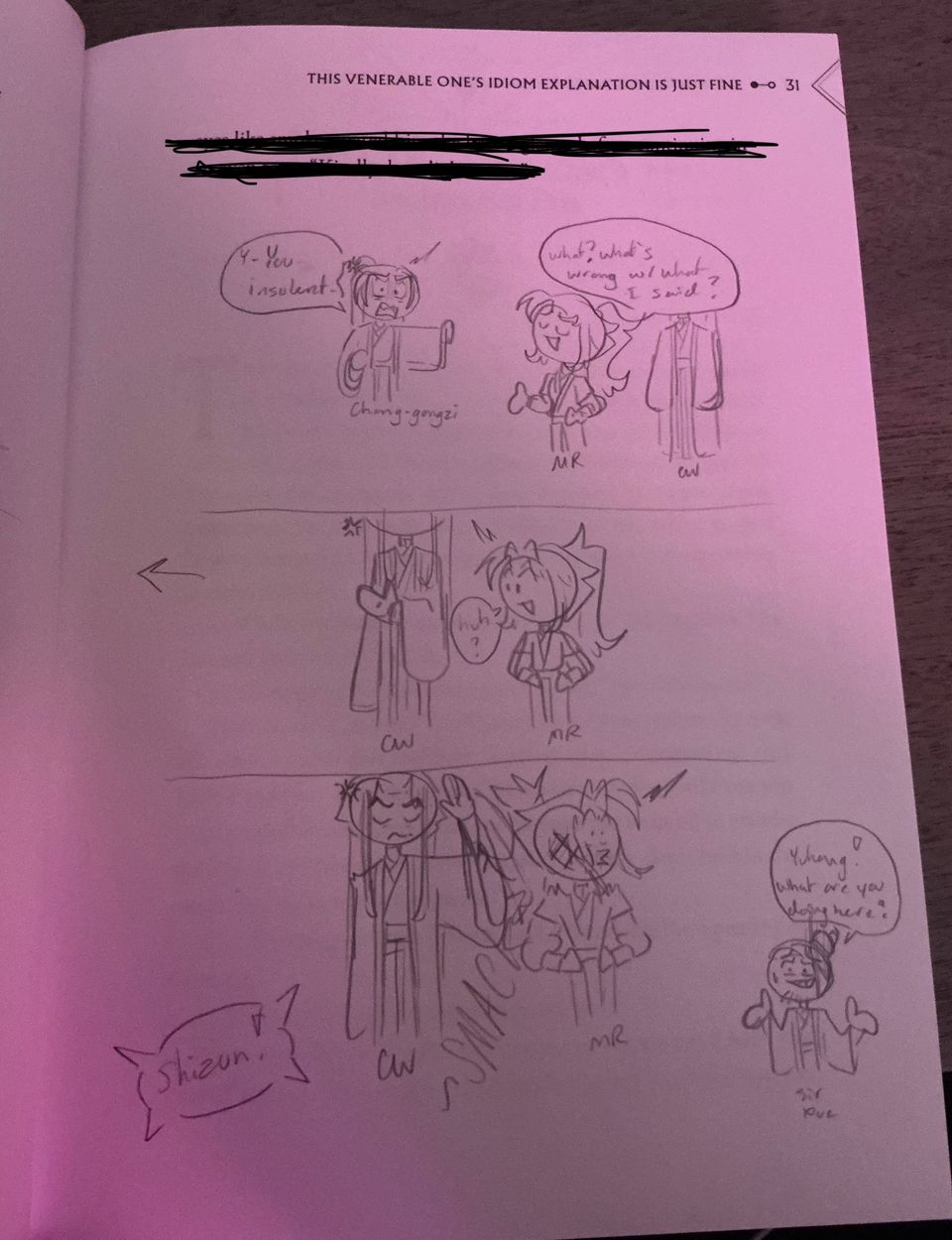 Lil comic doodle in 2ha book 3.  Illust of LKMr.Raz drawing doodle book 2ha ChuWanning MoRan