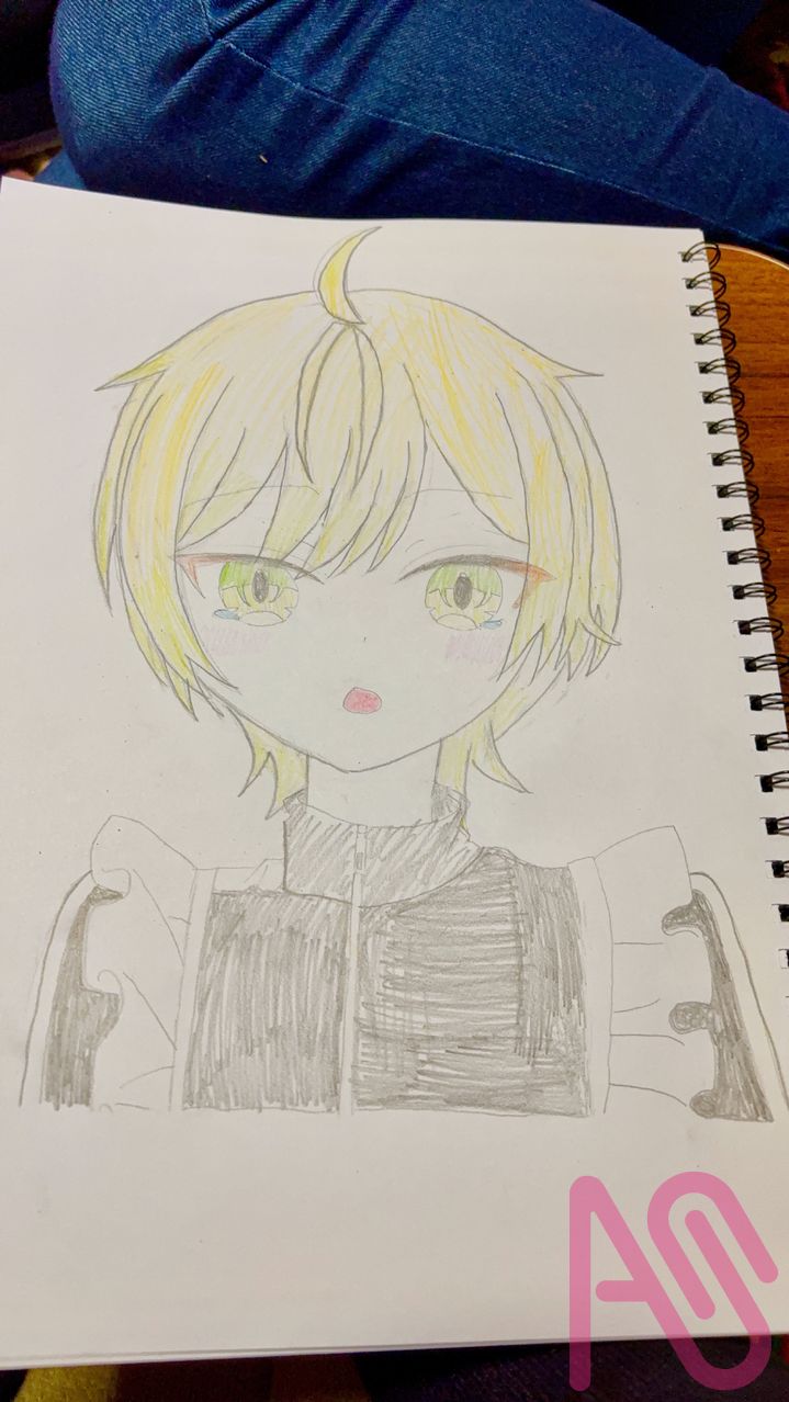 ジャージメイドのぷりっつくん Illust of まてり 自作発言禁止 AMPTAKxCOLLARS AMPTAKxCOLORS トレス禁止 ぷりっつくん