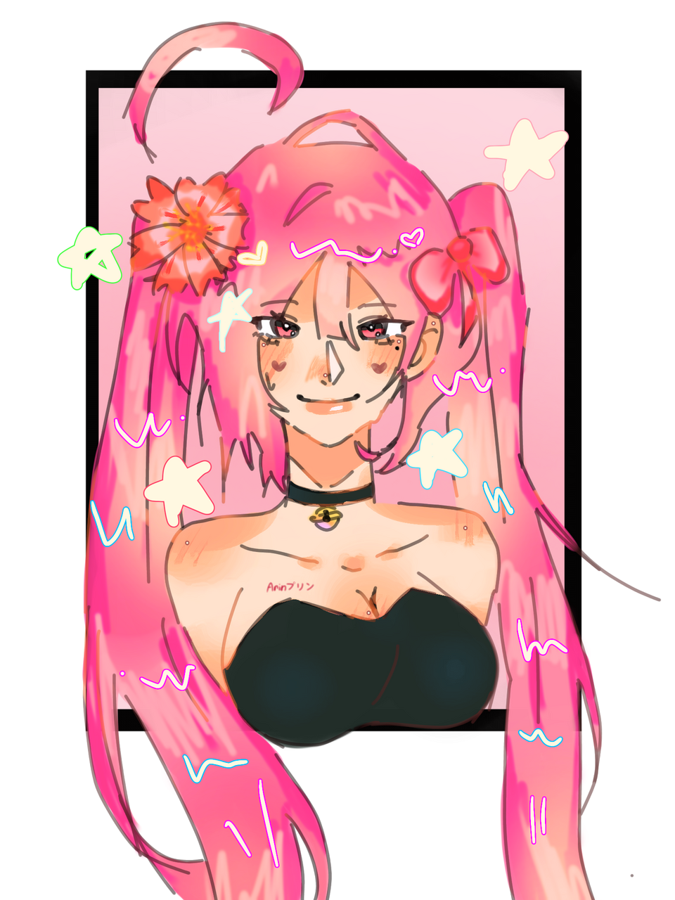 🌷❤️🎀 Illust of ˖🌊⋆☆Arinプリン🍮‧₊˚☆˖⋆🐚 digital oldart paint redraw