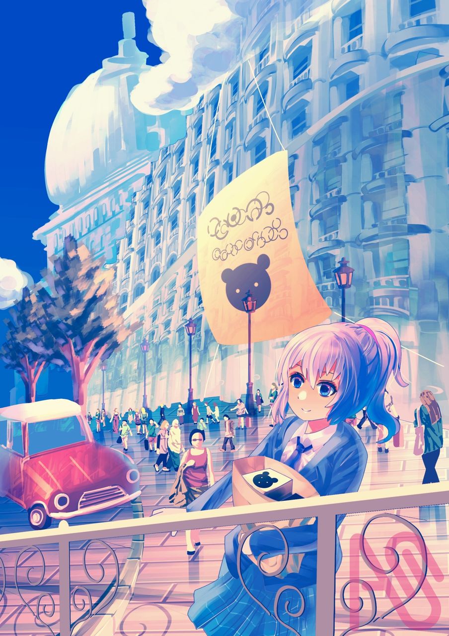 お買い物に行こう Illust of 星野かわうそ girl background