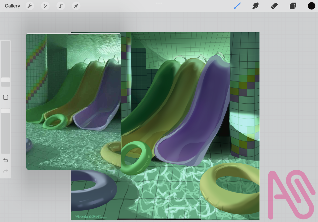 Shitty background study Illust of Lim3soda76___ background study realism aesthetic