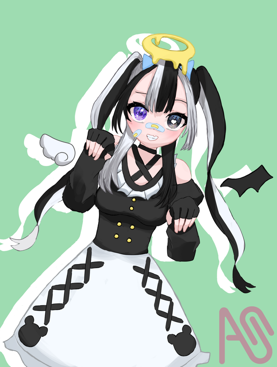 うらめしや～！ Illust of 湯林檎(ゆりんご) 代選中   ᐢ◍•㉦•◍ ᐢ Traced_illustration girl impasto 初心者 kawaii よその子 代理 こぐまの自由帳