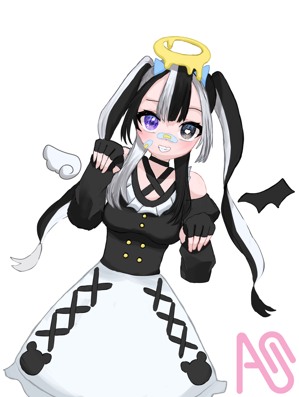 うらめしや～！ Illust of 湯林檎(ゆりんご) 代選中   ᐢ◍•㉦•◍ ᐢ Traced_illustration girl impasto 初心者 kawaii よその子 代理 こぐまの自由帳