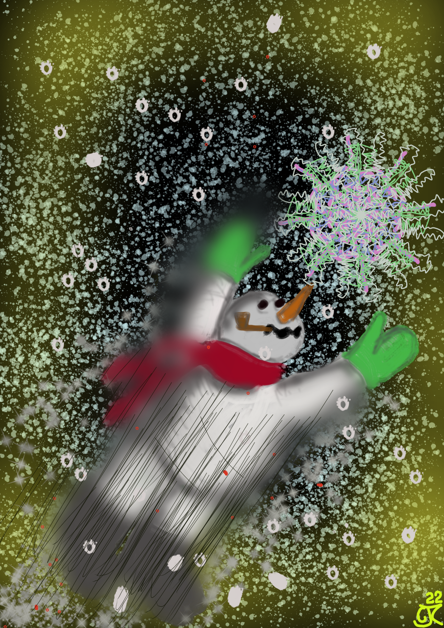 One Hour Snow Contest BadAlienGraphyX的插画 2022年1月主题：MyNewChallenge medibangpaint