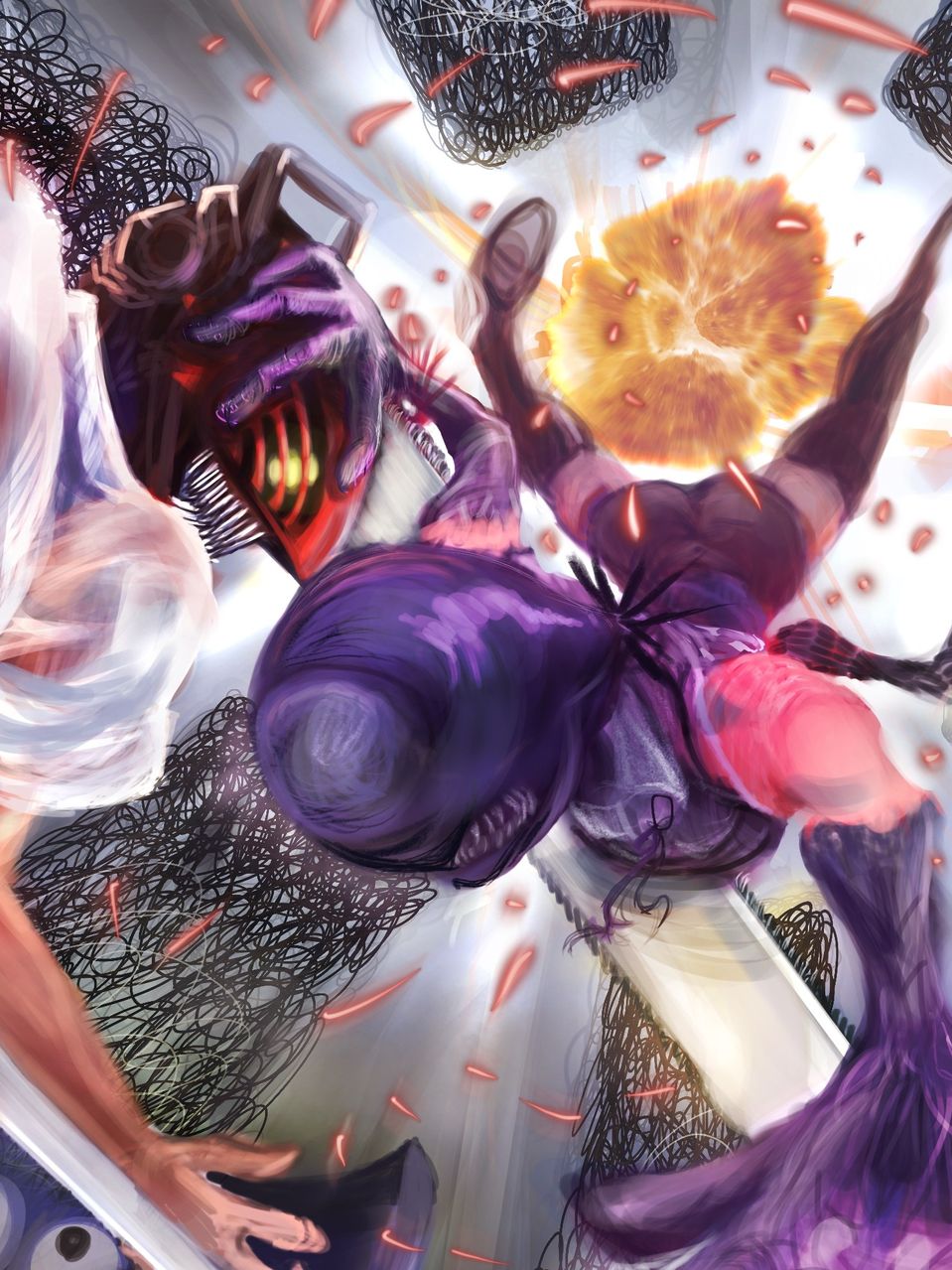 まるでこの世界で二人だけみたいだね Illust of ABTOP fanfic fanart impasto 爆発 procreate ChainsawMan レゼ 週刊少年ジャンプ