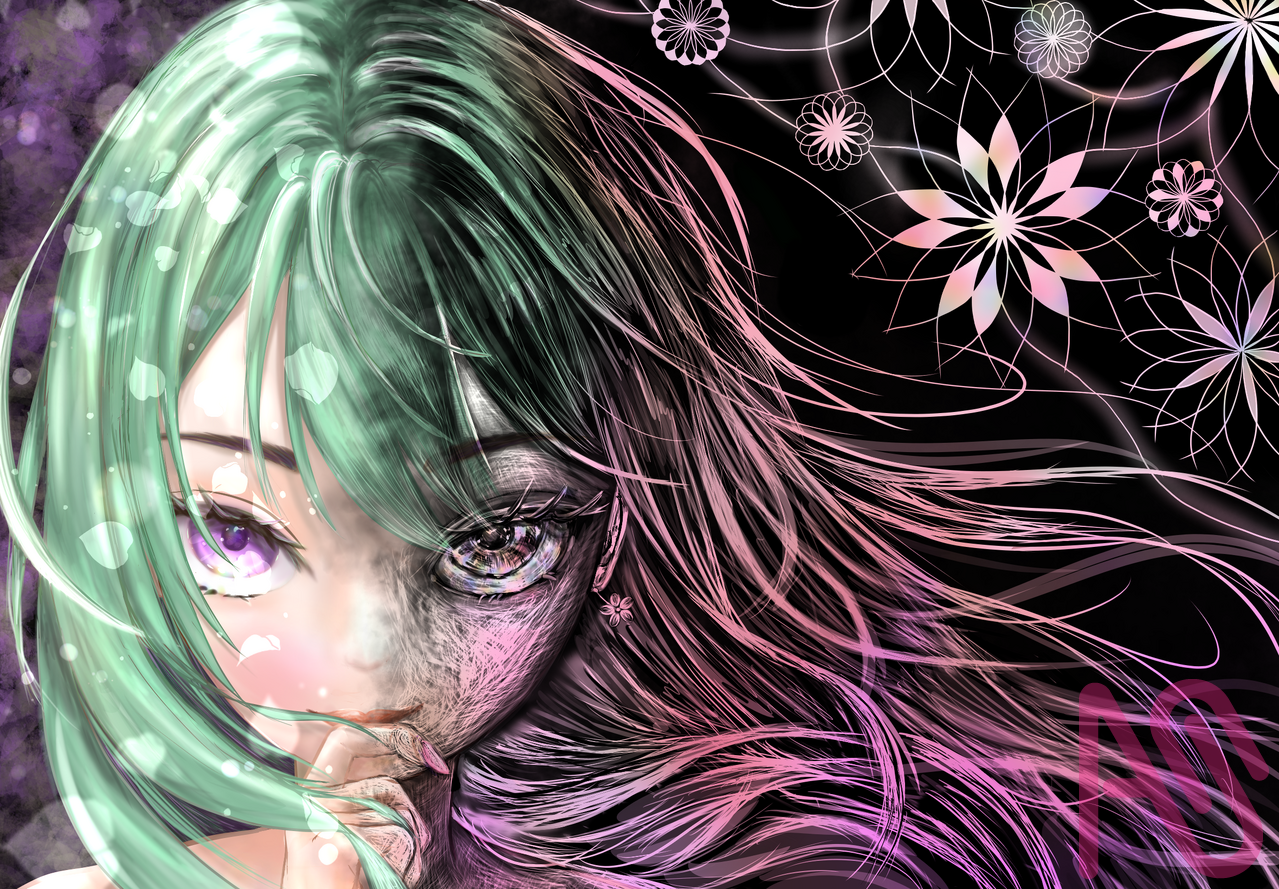 挑む Illust of あやち 〜ayachi〜 girl kawaii スクラッチアート