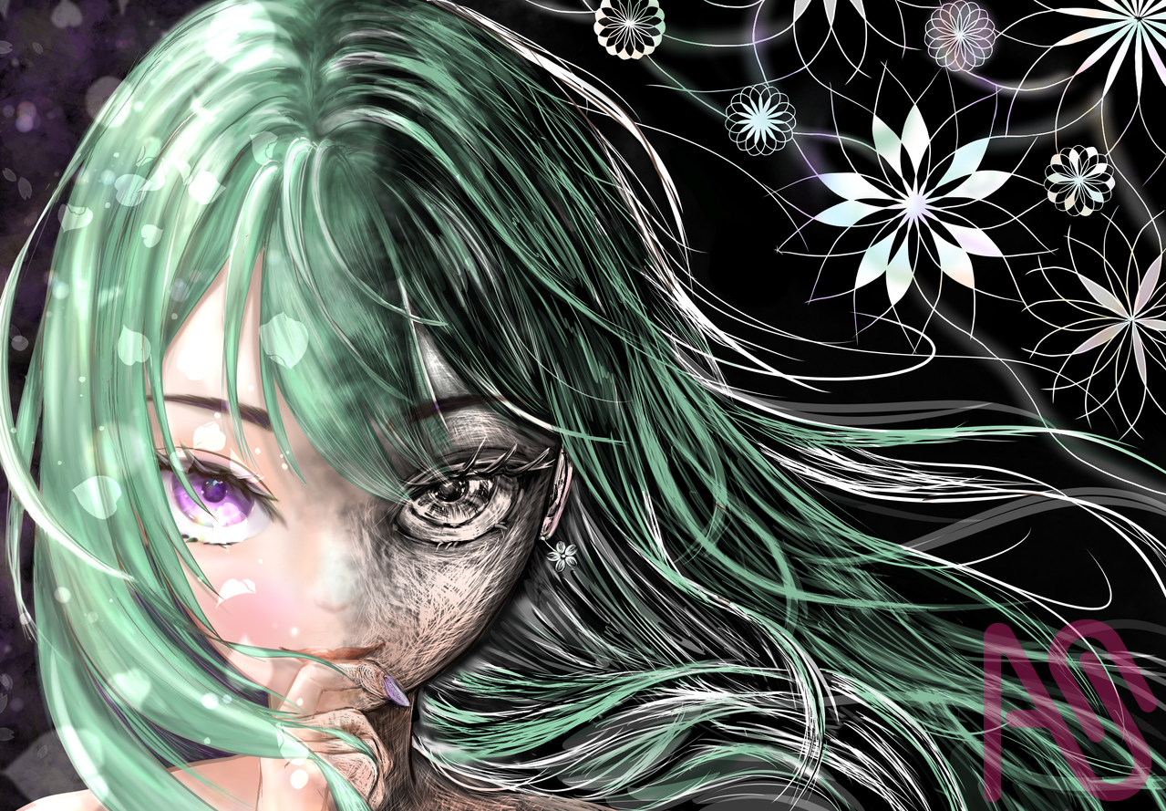 挑む Illust of あやち 〜ayachi〜 girl kawaii スクラッチアート