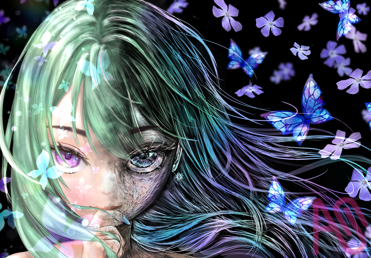 挑む Illust of あやち 〜ayachi〜 girl kawaii スクラッチアート