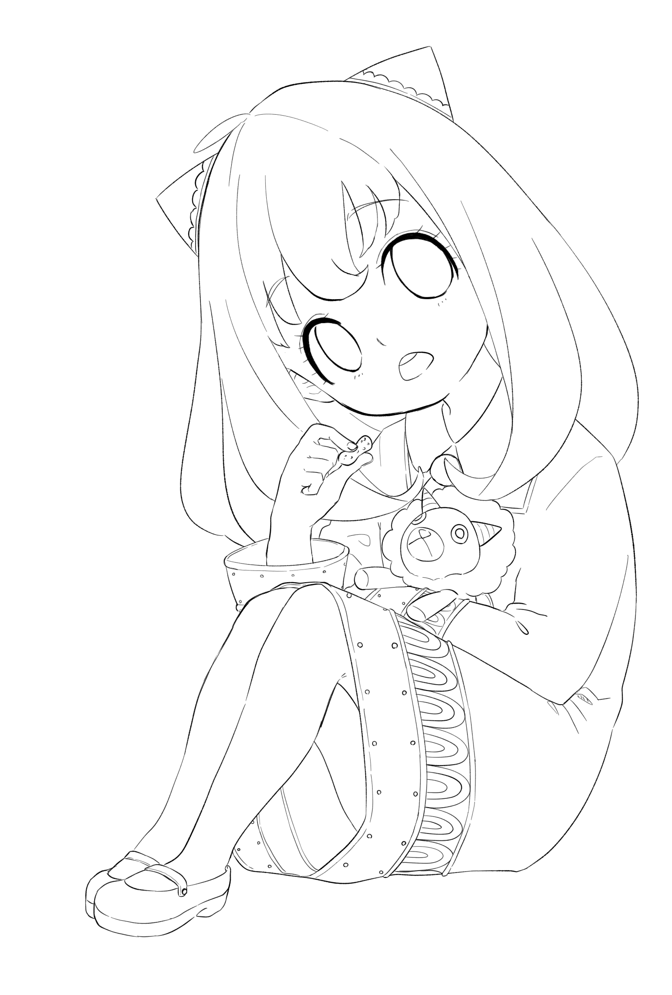 アーニャ 線画 流杜 Ruto Illustrations Art Street