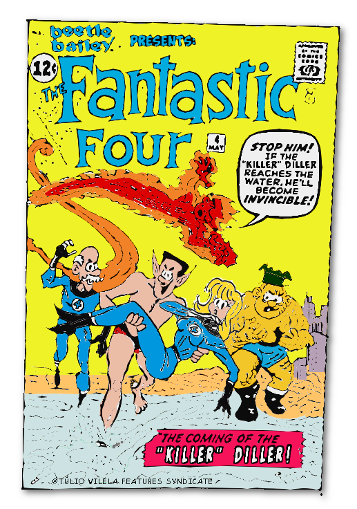 Beetle Bailey Parody On Fantastic Four 4 Tulio Vilela イラスト Art Street アートストリート
