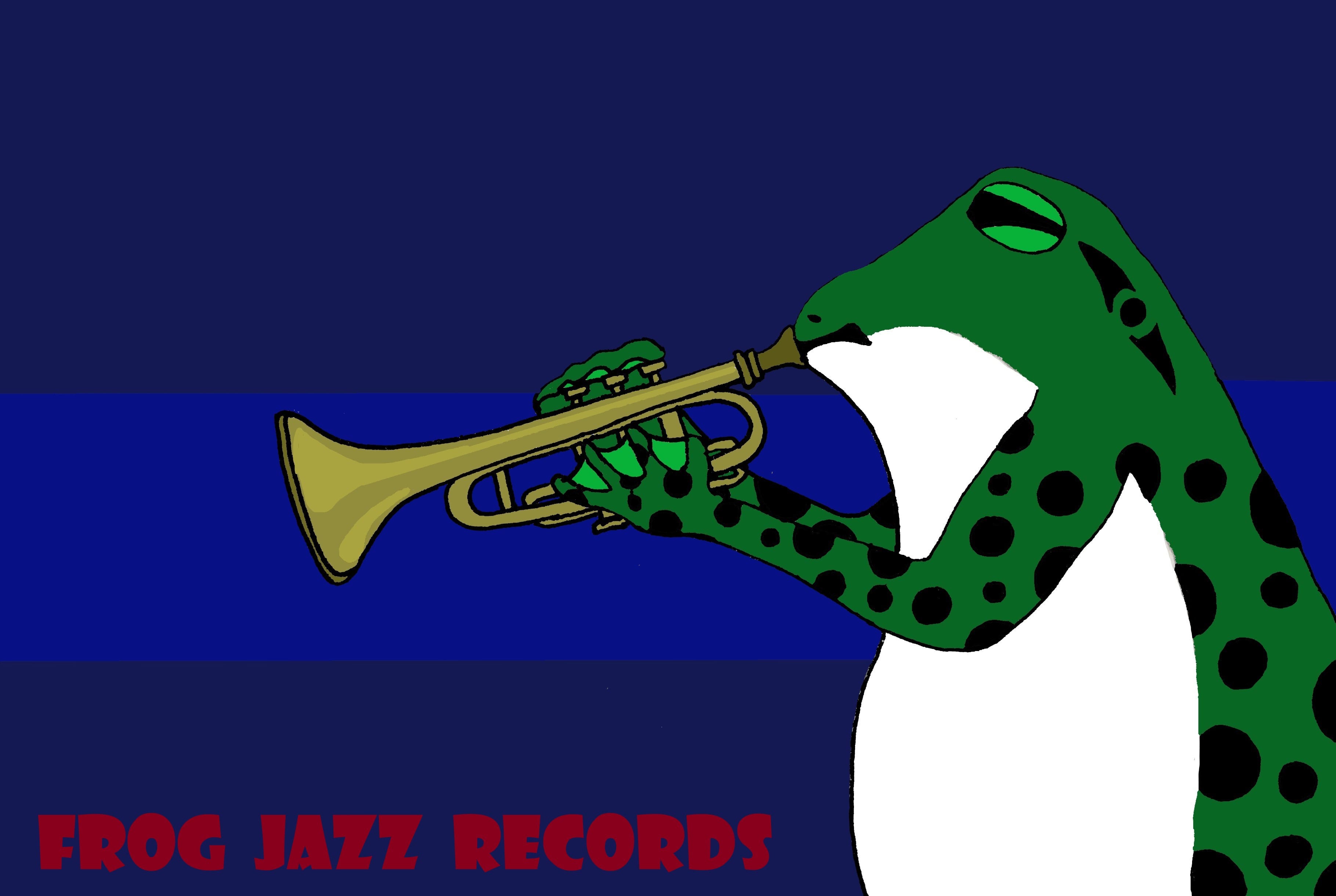 ラッパを吹くカエル ラッパを吹くカエル