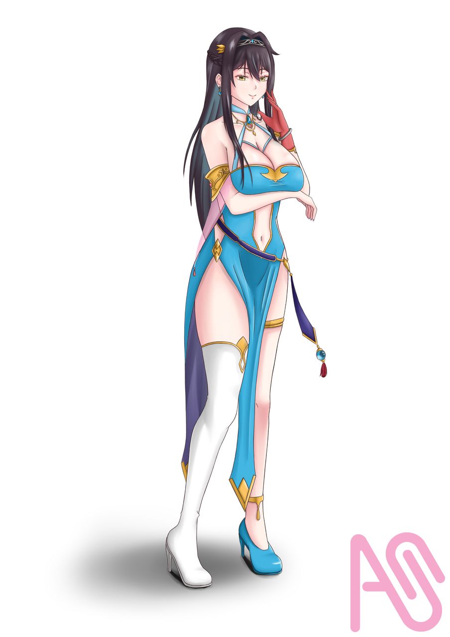 【あやね成長設定圖】-7 19歲~ 165cm 異世界 Illust of Ayane girl 原創角色 魔法師 黑髮金眼 水屬性