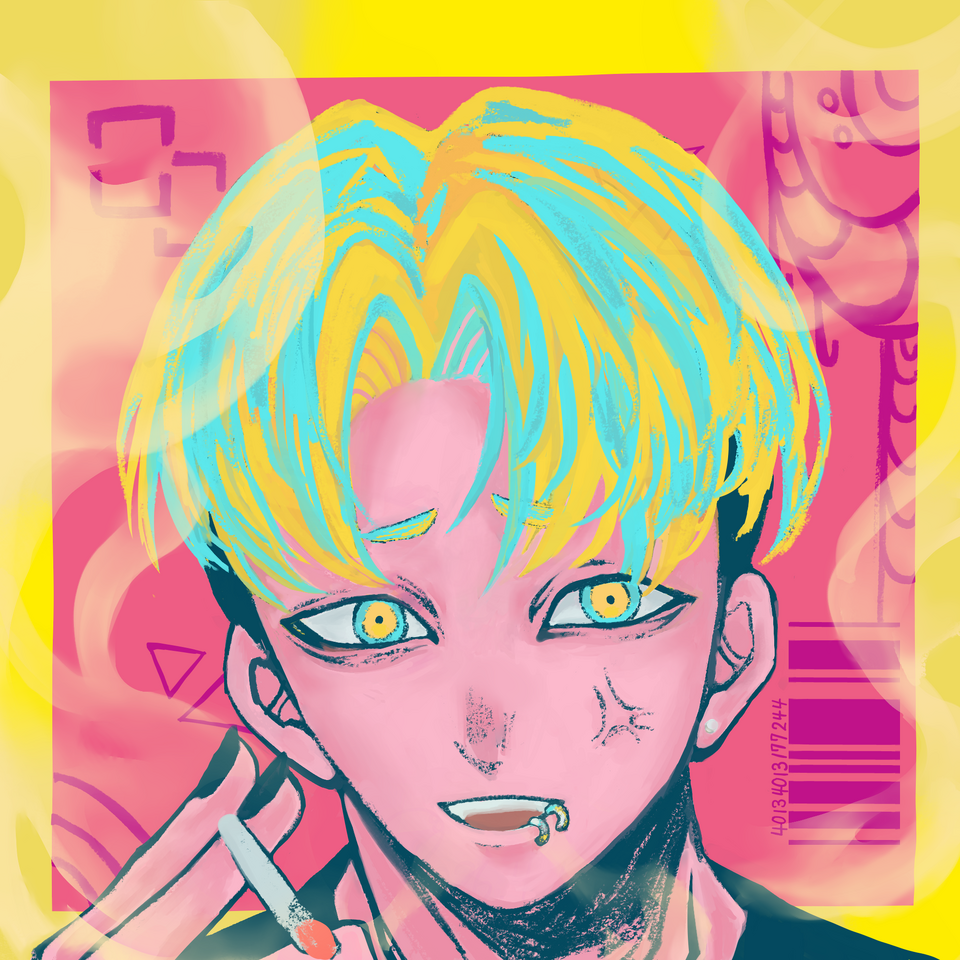 煙景 Illust of 優/suguru impasto illustration よその子 デジタルイラスト お誕生日おめでとう 代理ちゃん借りました へびすも