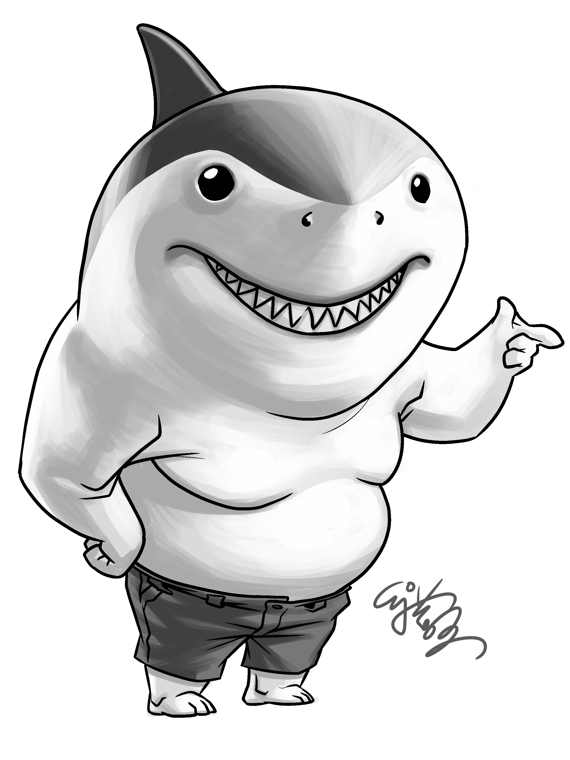 King Shark E.J.Su Illustrations ART street