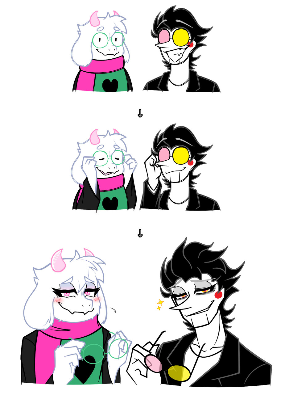 👓️ Illust of 𝔅𝔞𝔩𝔡𝔦 𝔅𝔞𝔩𝔡𝔦𝔪𝔬𝔯𝔢 Ralsei Deltarune Spamton