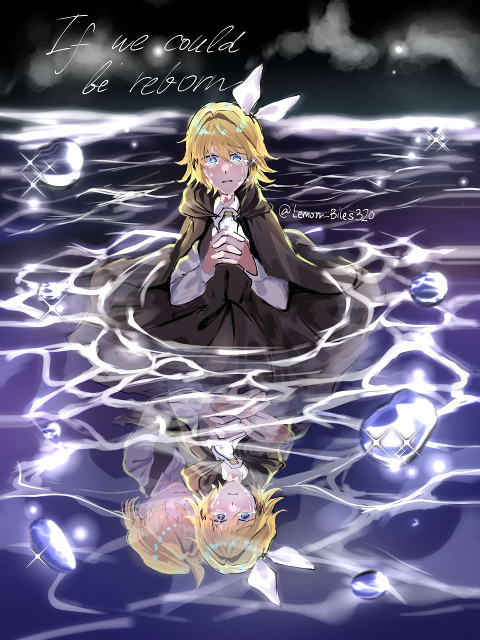 If we could be reborn Illust of Biles fanfic Kagamine_Rin VOCALOID digital KagamineLen リグレットメッセージ ibispaint 鏡音リン・レン evilliouschronicles