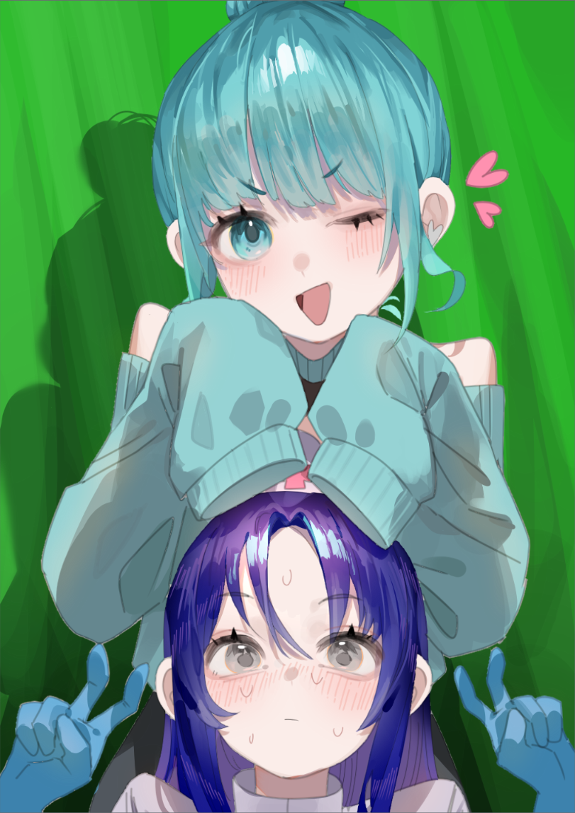 恋莉めうちゃんとツーショット Illust of 子葉 girl プリクラ うちよそ 代理ちゃん借りました めう推しの証拠