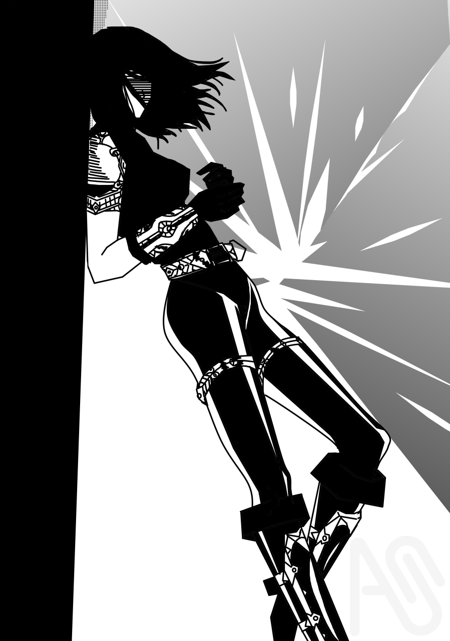 sketch, carrier witch Illust of edu.artt HUIONIllustrationContest2025 girl illustration sketch art anime manga medibangpaint digital oc