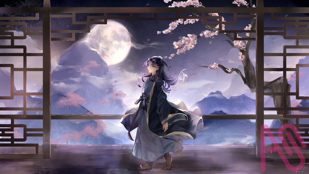 ☾ Illust of ゆいユイ illustration art background handsome 薬屋のひとりごと 壬氏