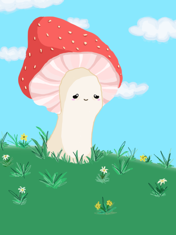 Strawberry mushroom pavluva Illustrations ART street