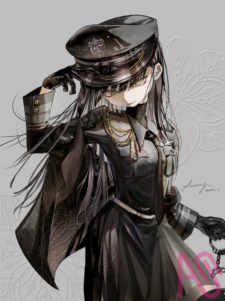 警服 Illust of 岸緹Anti painting girl illustration woman police WIP 電繪 帥氣