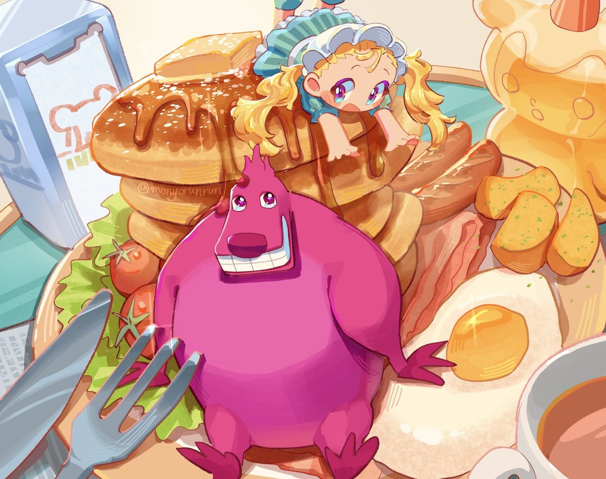 Illust of モにょルン fanfic girl fanart illustration kawaii background Artwork リヴリー