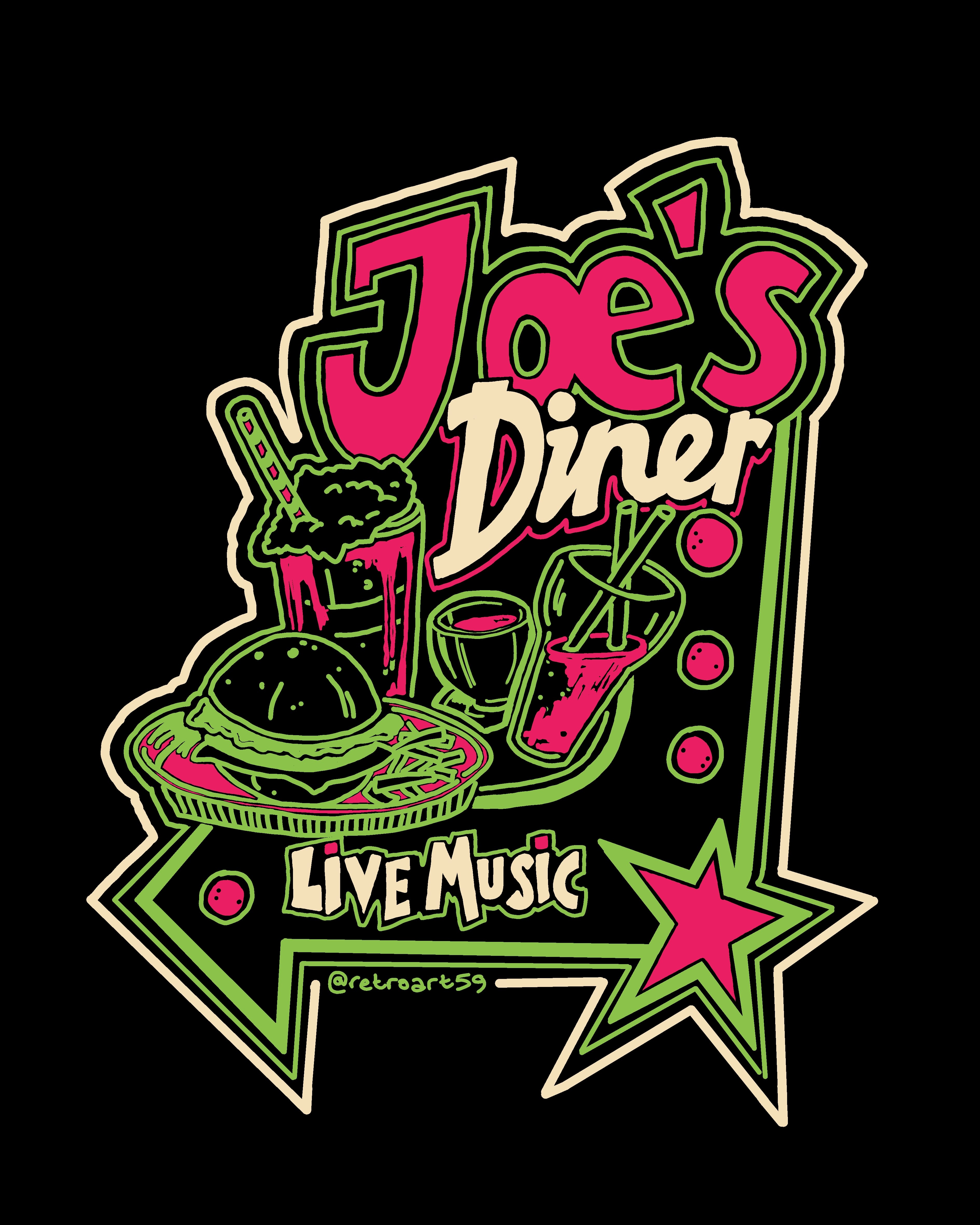 Joe's diner RetroArt59 Illustrations ART street