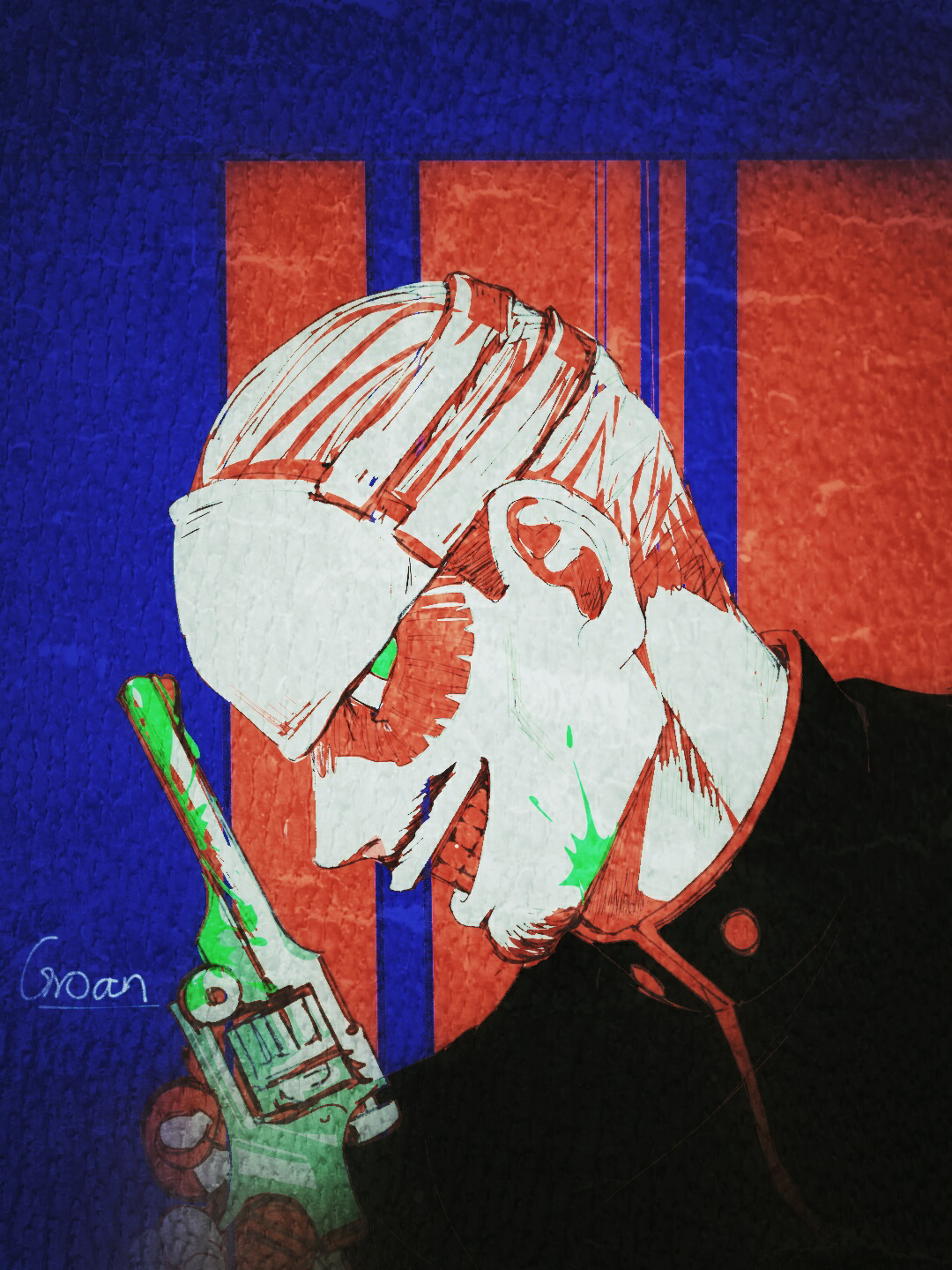 鹤见中尉a Groan 插图art Street