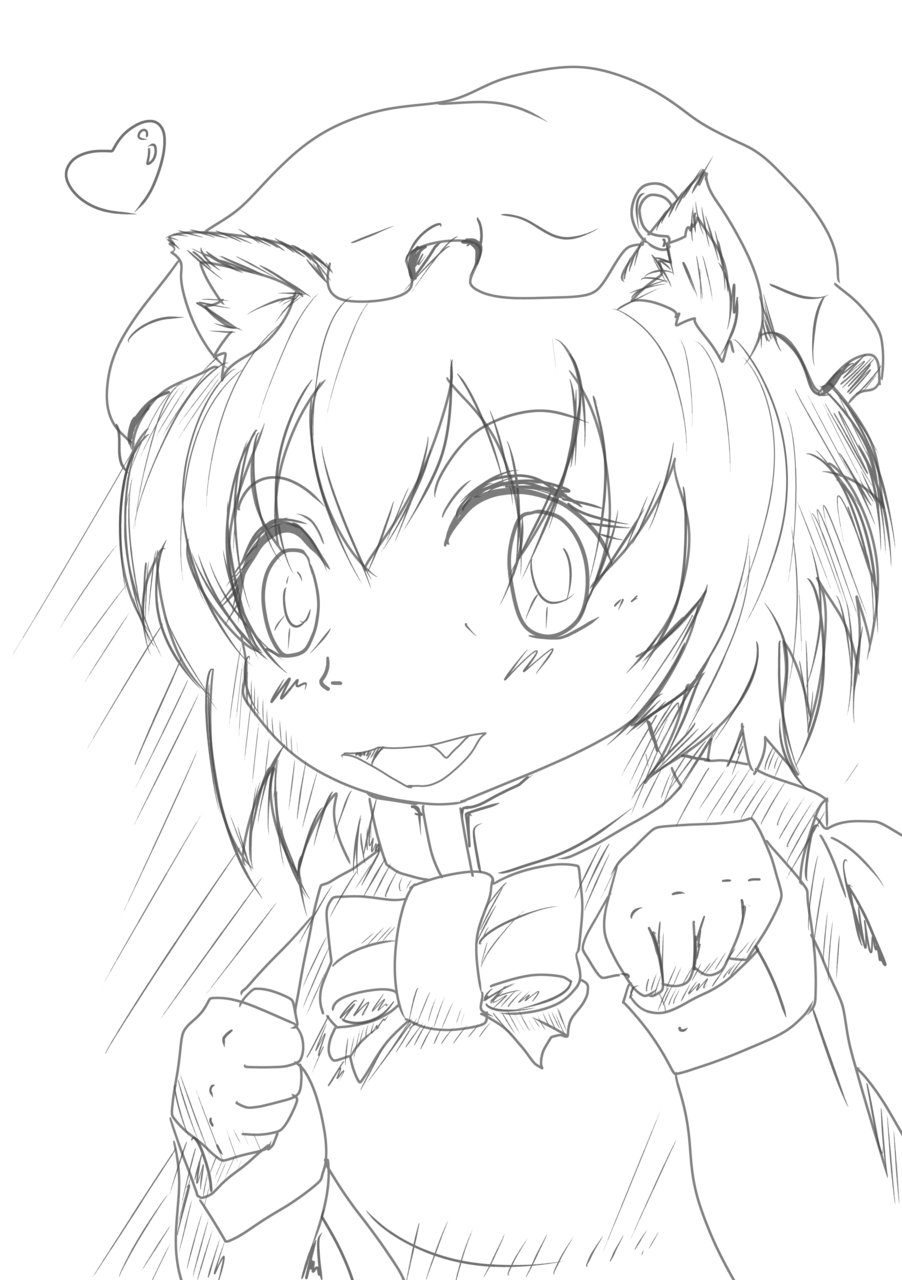 線画に色付け の線画 タロウぽん Illustrations Art Street