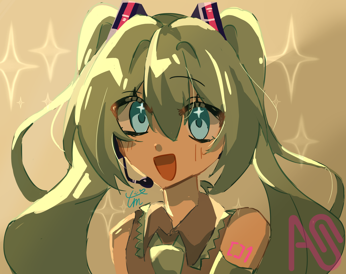 ✨ Illust of 🍫ちょこみんと🎀 impasto hatsunemiku VOCALOID メディバンペイント