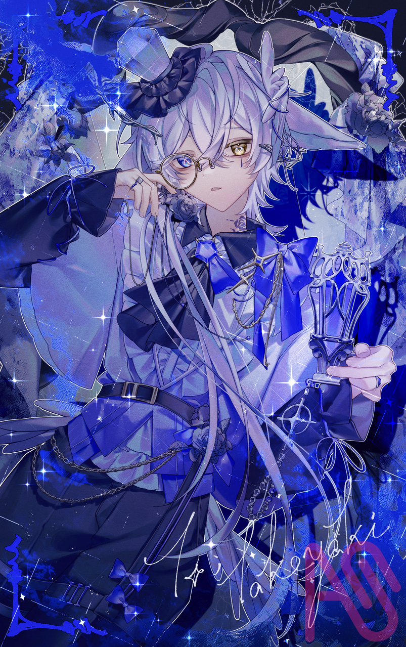 無償企画のもの Illust of ヤミ咲 drawing オリジナルキャラ illustration art original digital boy commission 初心者のクズイラスト 絵柄が好みって人にフォローされたい