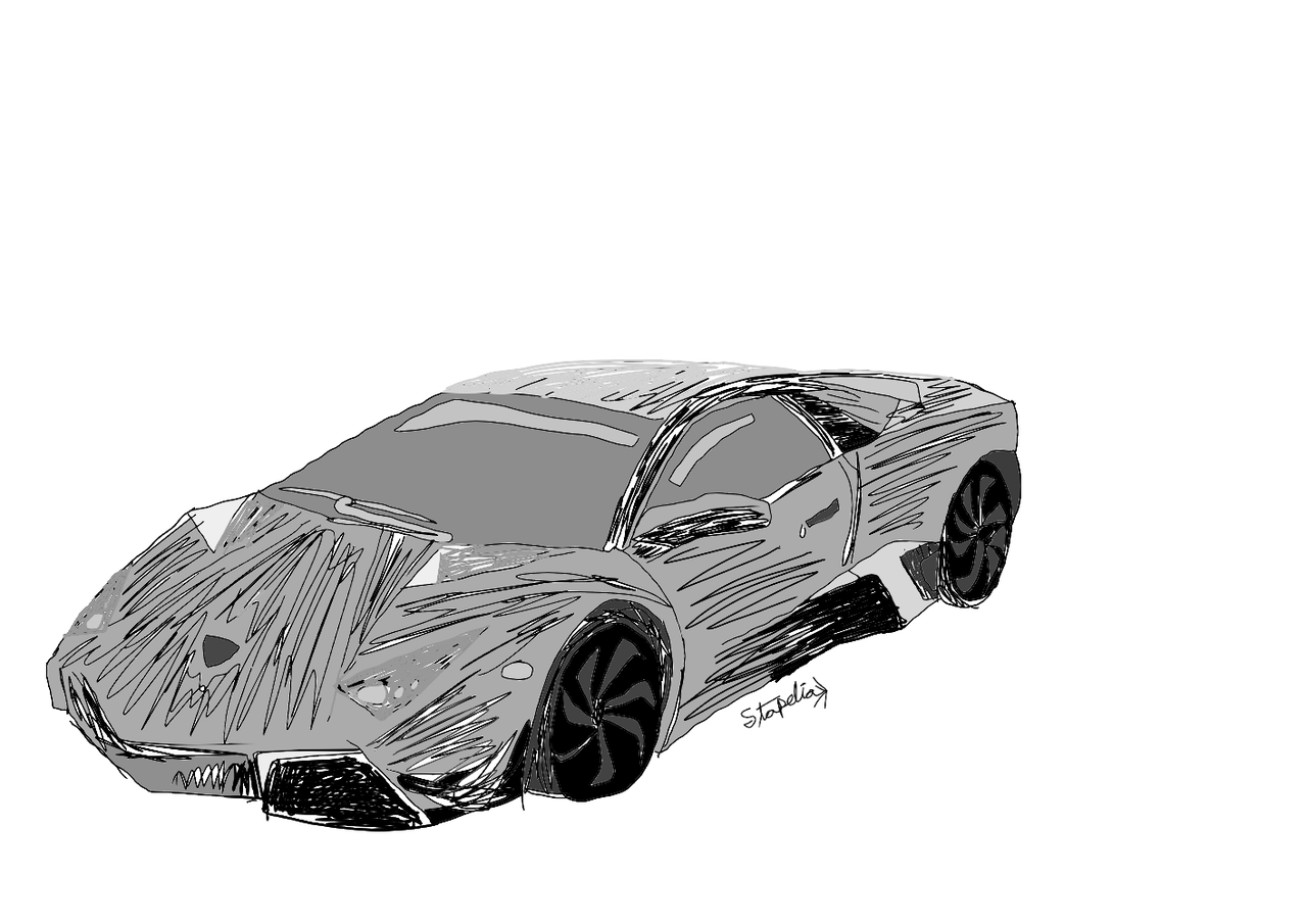Lamborghini Sketch Stapelia イラスト Art Street アートストリート