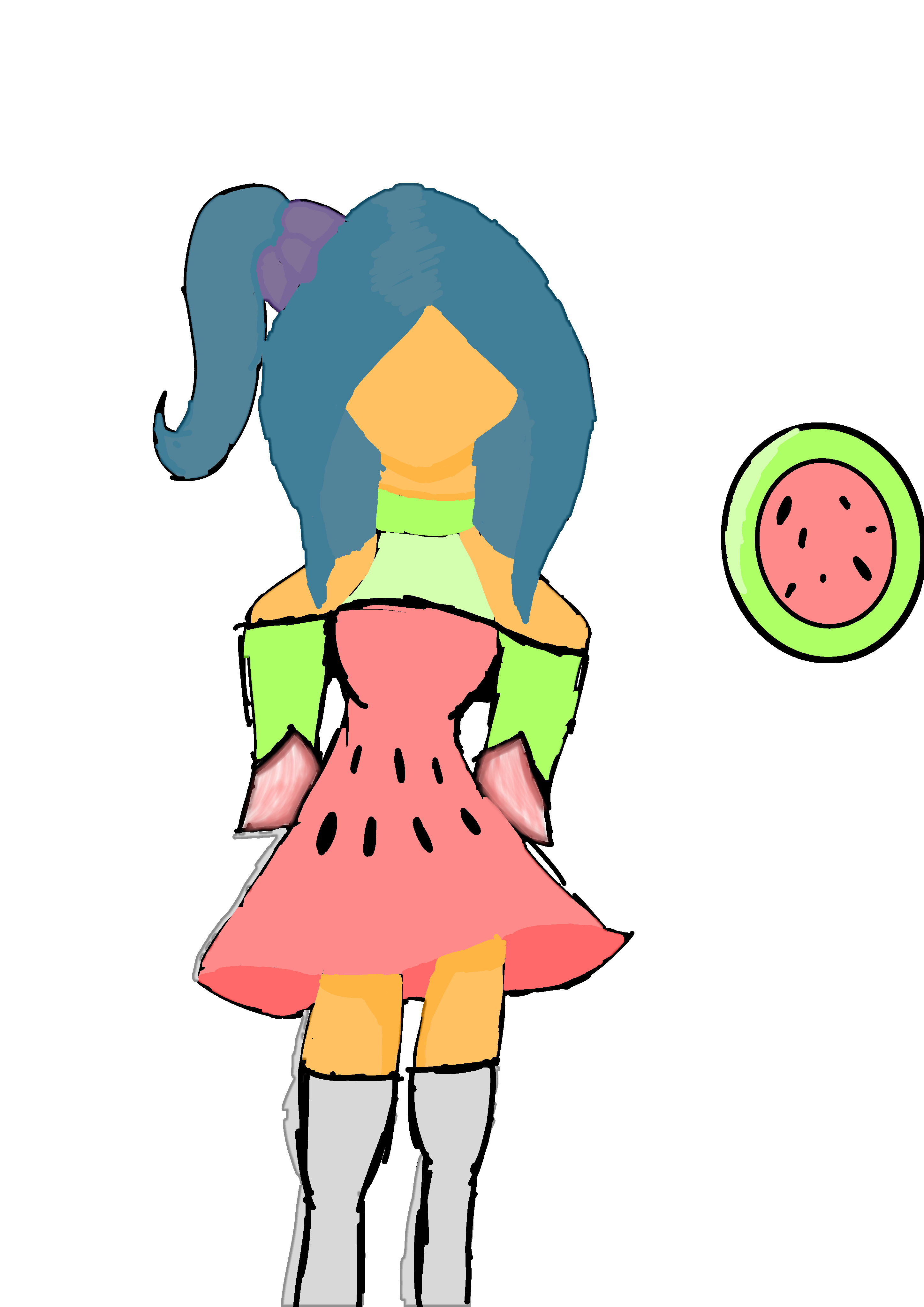 watermelon dress 2 Katie Illustrations ART street