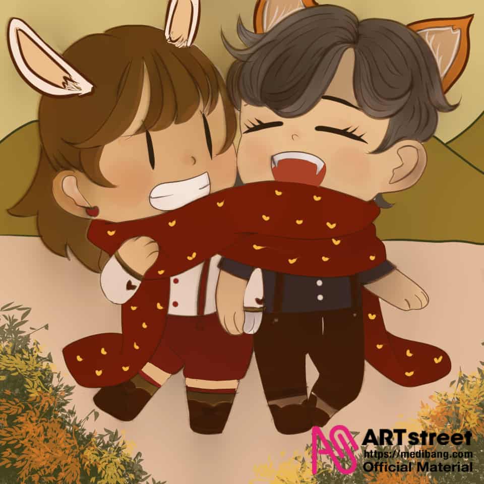 Amor En El Otono Orangenhase イラスト Art Street アートストリート