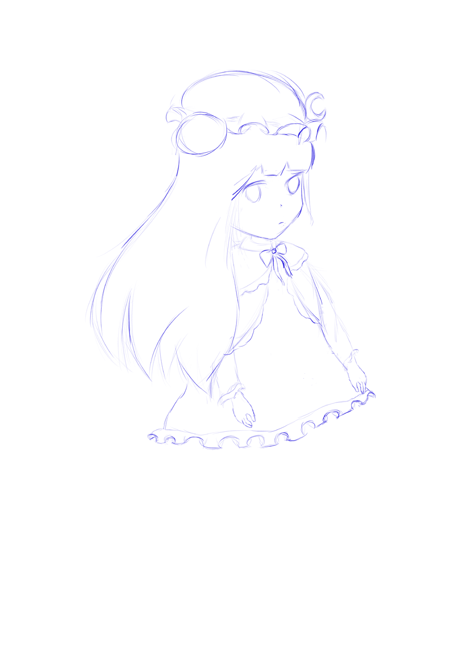 ぱちぇ（4日目） Illust of てんぐぅ medibangpaint Touhou_Project WIP パチュリー・ノーレッジ