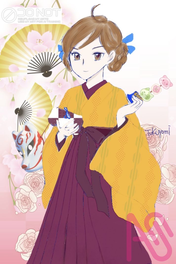 ツクヨミ誕生日記念＆だいあなあぽろ誕生日記念絵 Illust of tukuyomi illustration original medibangpaint oc characterdesign birthday ツクヨミアート だいあなあぽろあーと