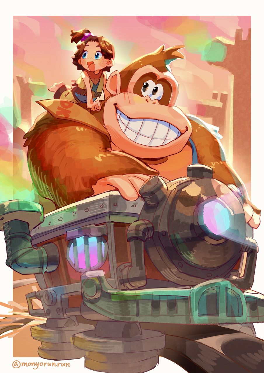 Illust of モにょルン fanfic fanart illustration background ドンキーコング