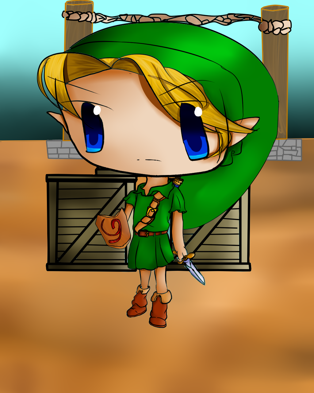 Young Link Ocarina of Time LaurenTechKid Illustrations ART street