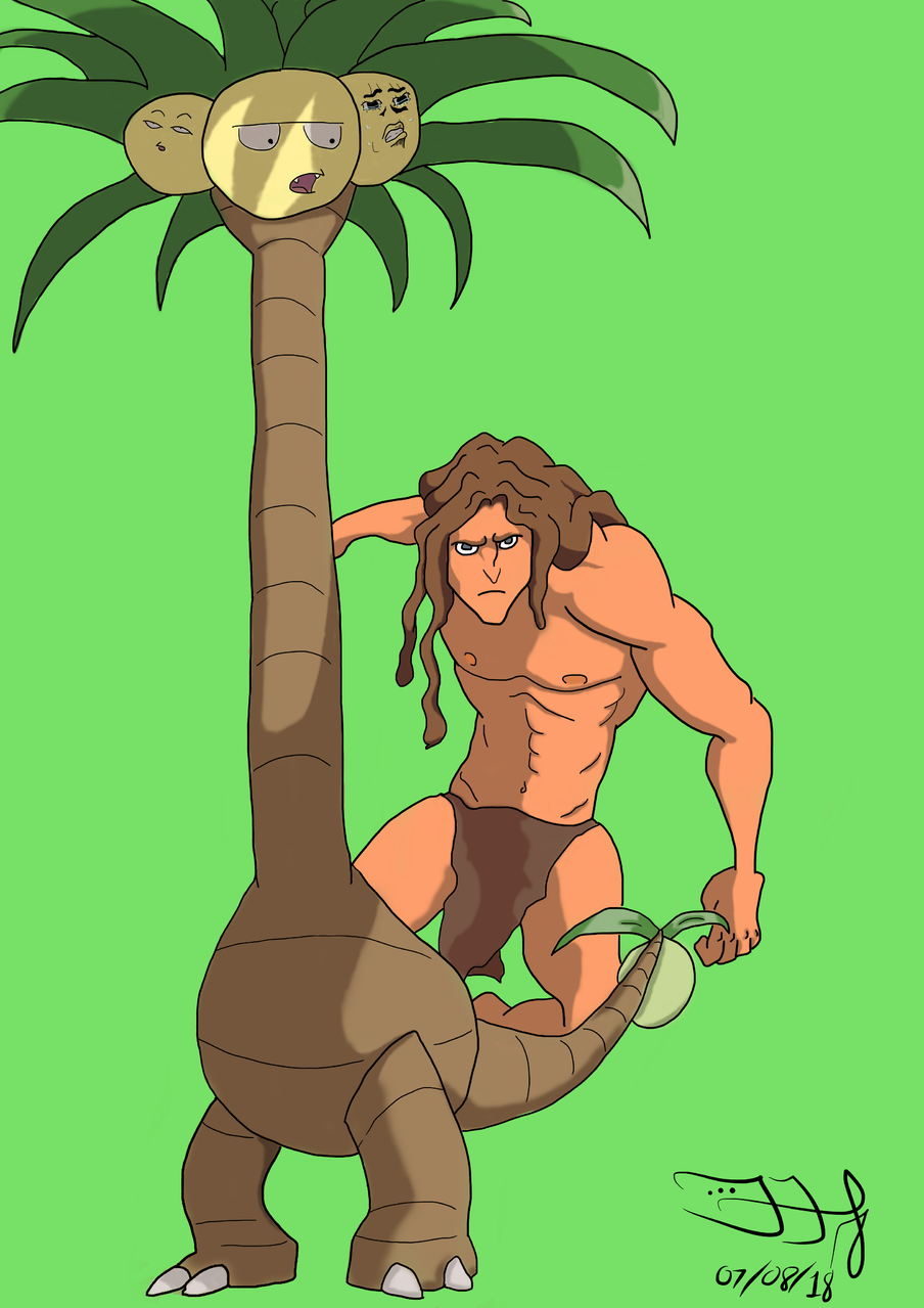 Alolan Exeggutor And Tarzan Who Life イラスト Art Street アートストリート