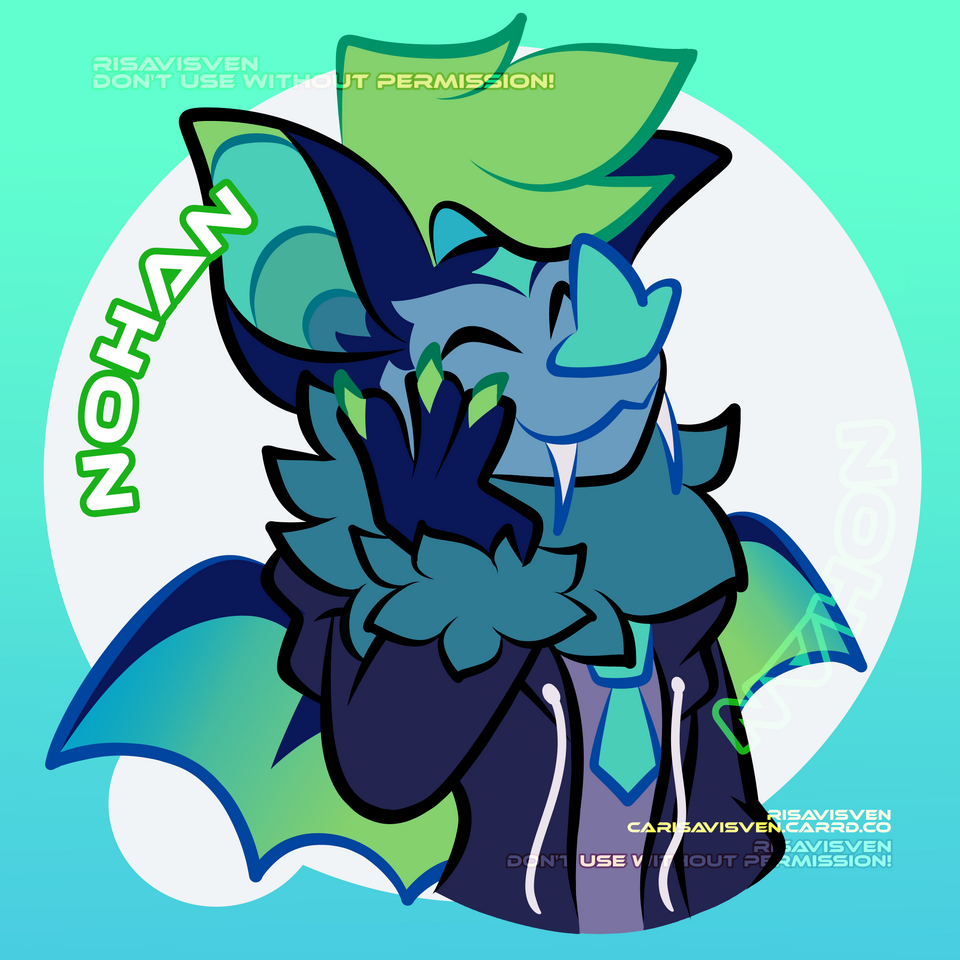 💚 Ahool Furball 💚 Illust of risavisven furry anthro neon charister🌹 ahool