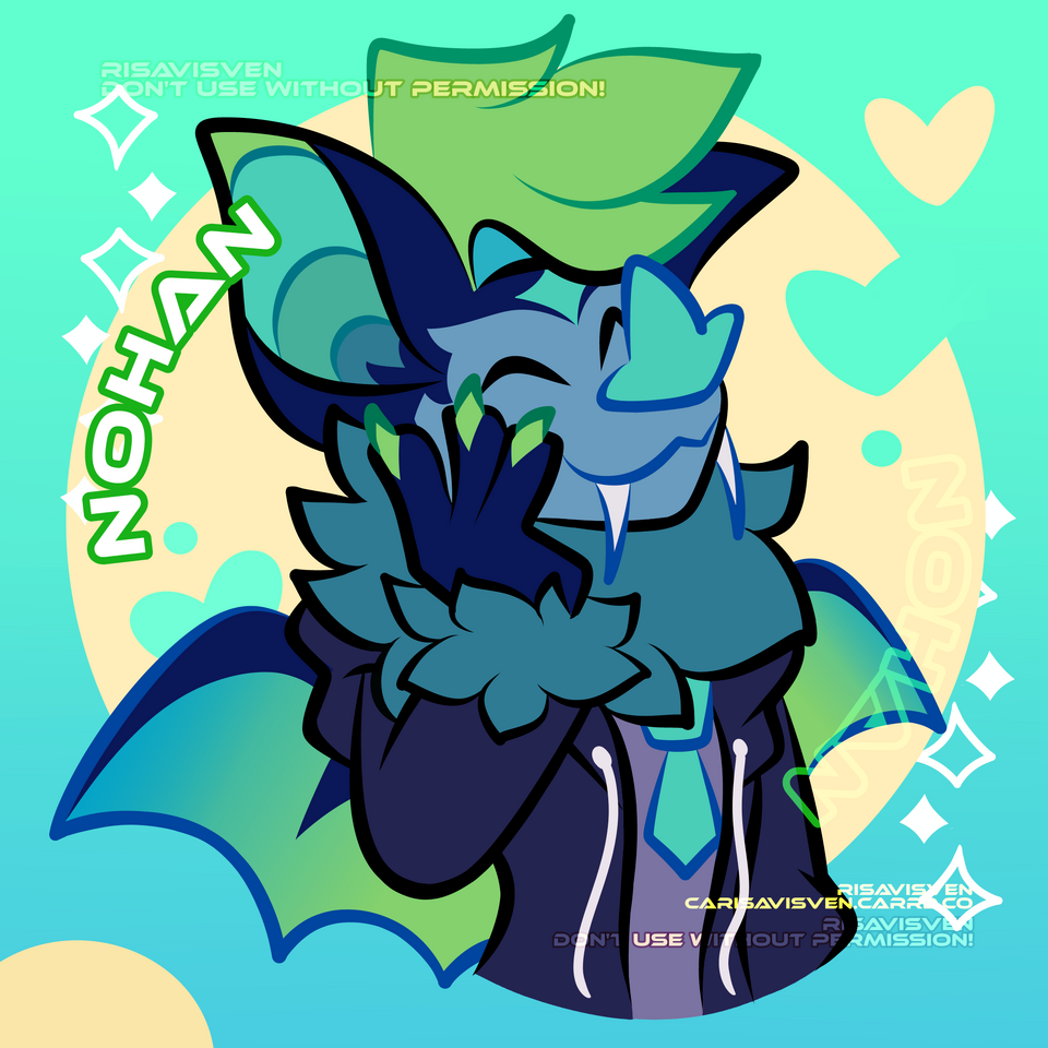 💚 Ahool Furball 💚 Illust of risavisven furry anthro neon charister🌹 ahool