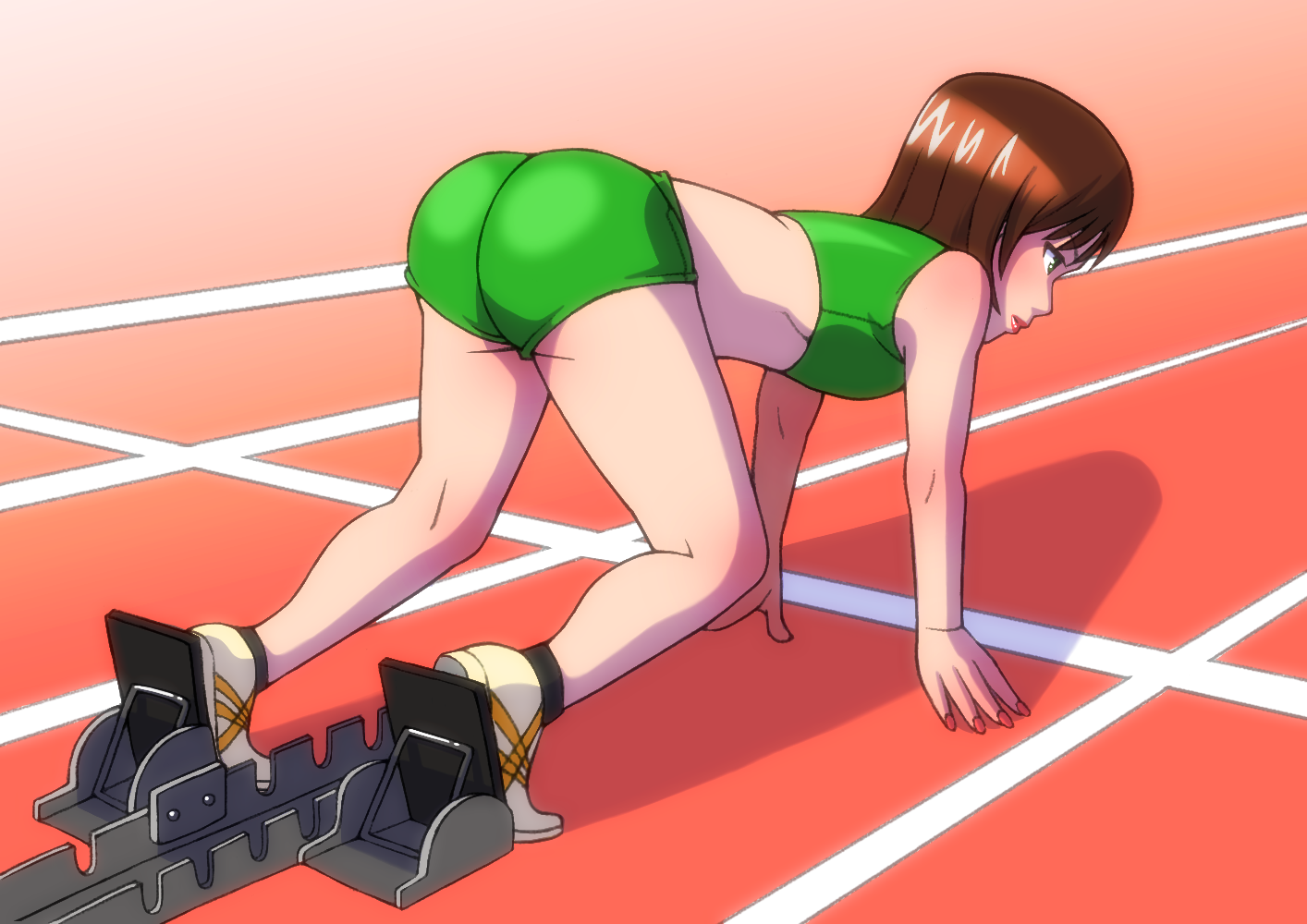 クラウチングスタート むらさきかせい イラスト Art Street アートストリート