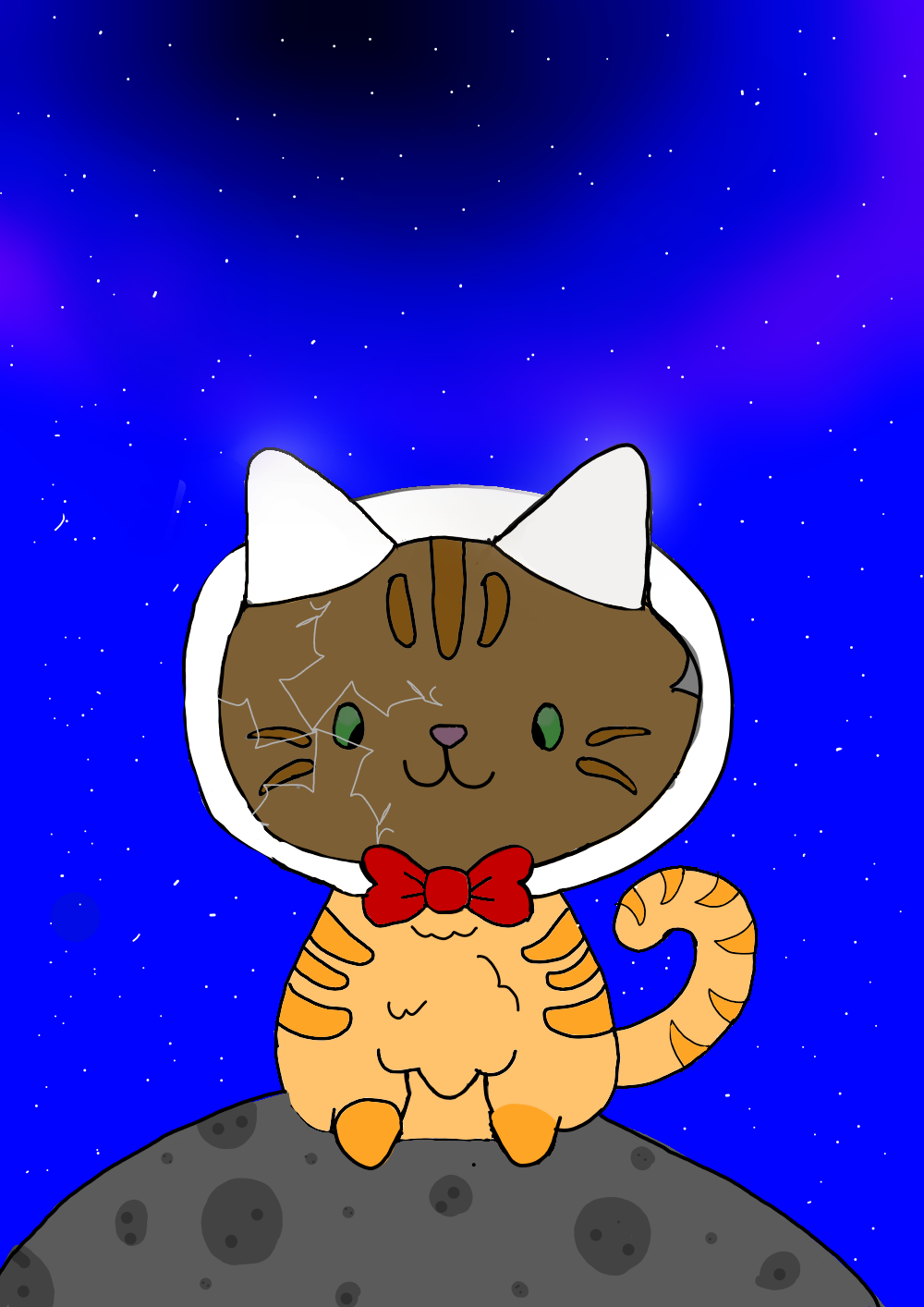 Space kitty Kendall H Illustrations ART street