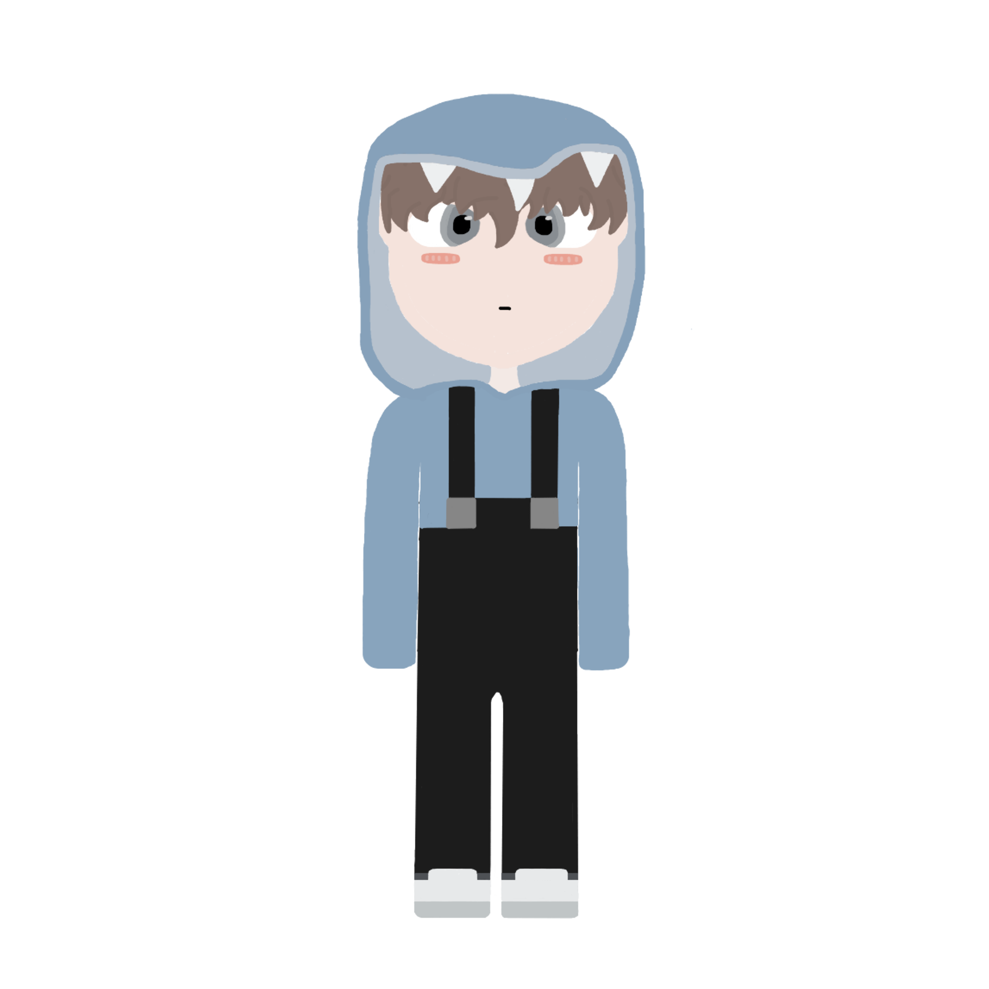 Shark Hoodie With Overalls Minecraft Skin LuminousLeaf Illustrations