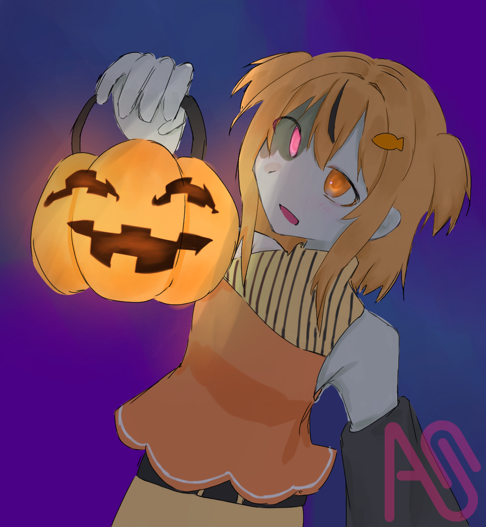魚黒橙さんのハロウィンイラスト！！！ Illust of 描猫 檸檬 💊🎀🩷 illustration Halloween 魚黒橙 橙の餌