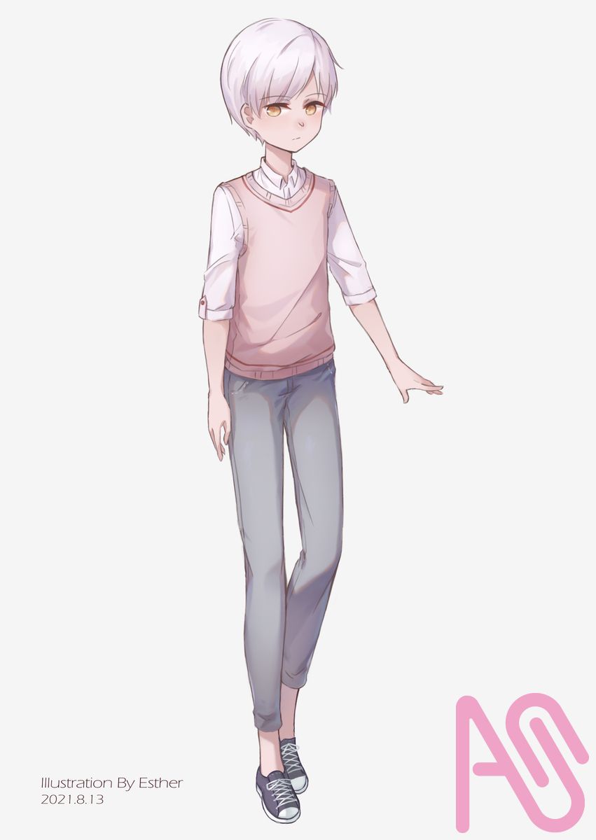 人物立繪 Illust of Esther girl illustration doodle photoshop gift 妮姬