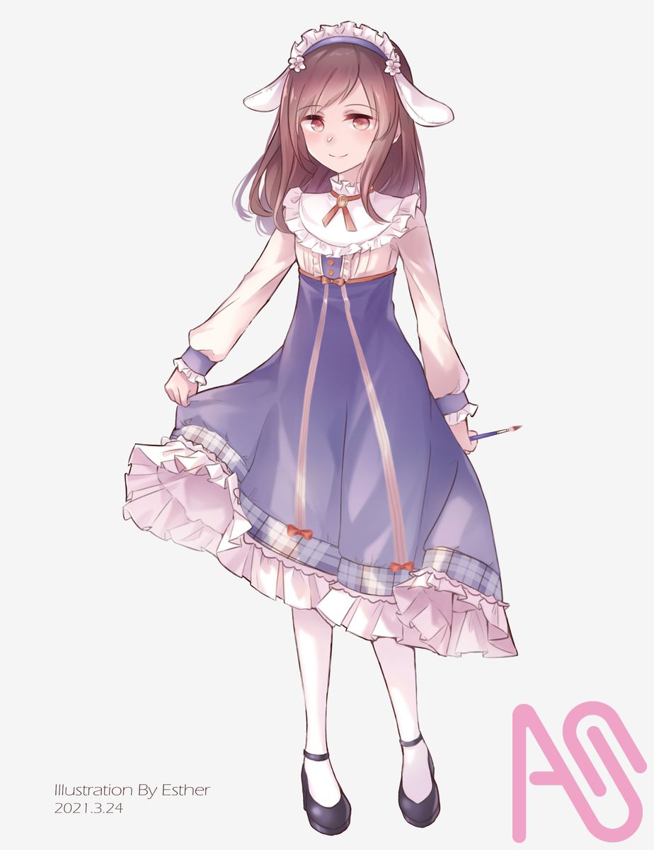 人物立繪 Illust of Esther girl illustration doodle photoshop gift 妮姬