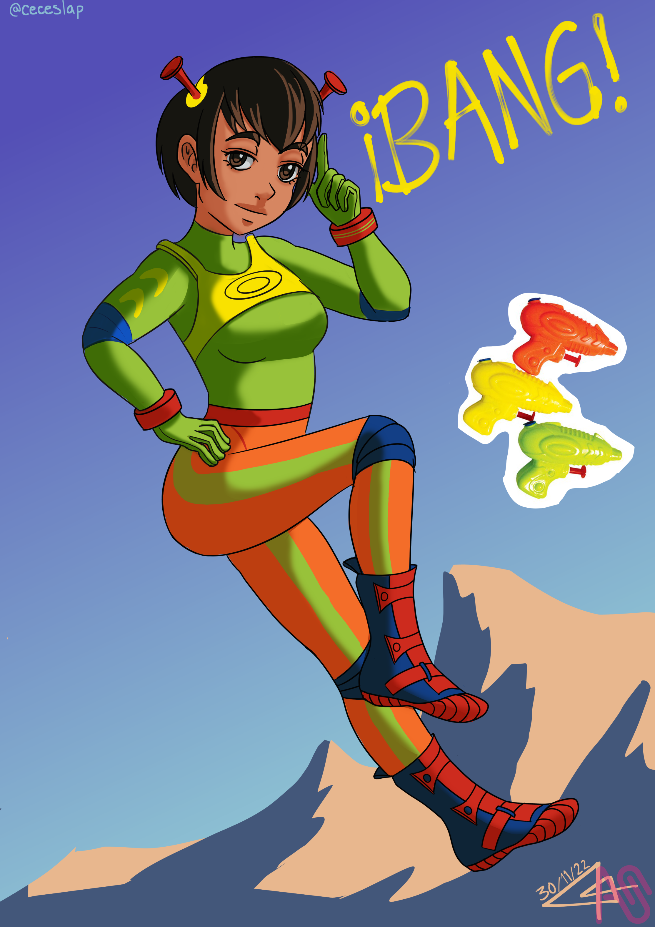 water gun girl ceceslap 插图 ART street