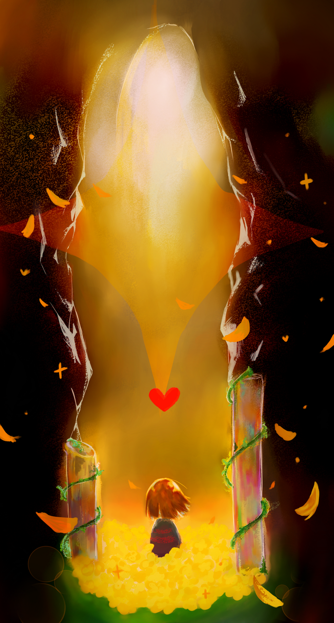 始まりの場所（タップ推奨） Illust of 優/suguru fanfic fanart illustration background デジタルイラスト undertale flower Frisk undertalefanart undertale10周年